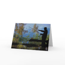 おじいちゃんの釣り　引退のグリーティングカード