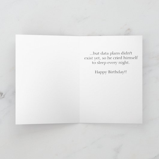 おじいちゃんの電頭が切れる話おもしろい誕生日 カード (内部)