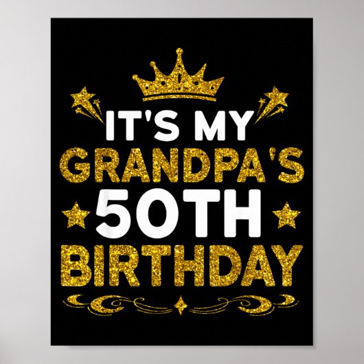 おじいちゃんの50歳の誕生日おめでとう 50年 ポスター (正面)