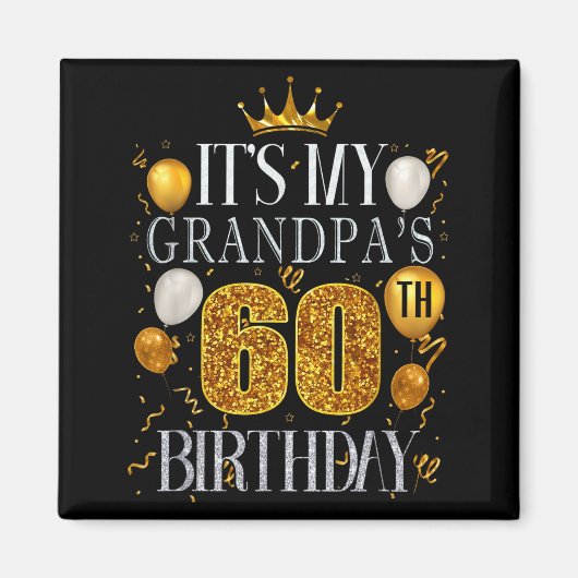 おじいちゃんの60歳の誕生日おめでとう 60年 マグネット (正面)