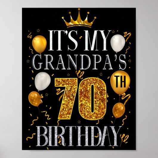 おじいちゃんの70歳の誕生日おめでとう 70年 ポスター (正面)