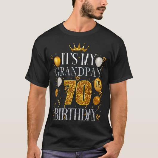おじいちゃんの70歳の誕生日おめでとう 70年 Tシャツ (正面)