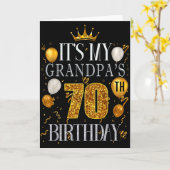 おじいちゃんの70歳の誕生日おめでとう 70歳 カード (黄色い花)