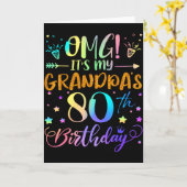 おじいちゃんの80歳の誕生日おめでとう 80年の愛 カード (黄色い花)