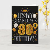 おじいちゃんの80歳の誕生日おめでとう 80年 カード (黄色い花)