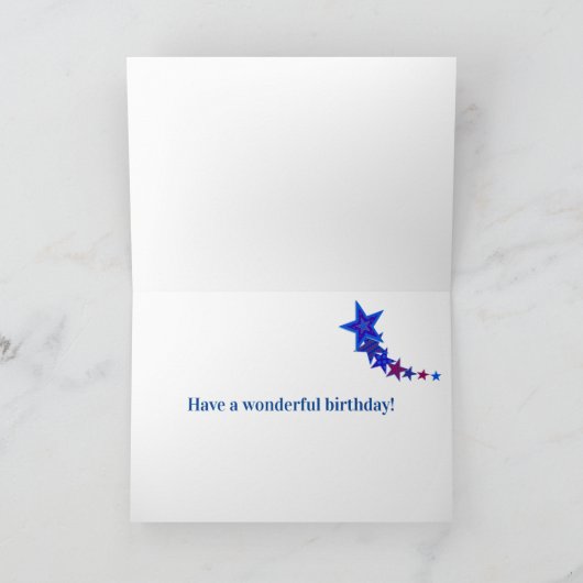 おじいちゃんの92番目の誕生日、スターズカード付きワードアート シーズンカード (内部)