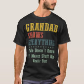 おじいちゃんはなんでも知っている Tシャツ (正面)