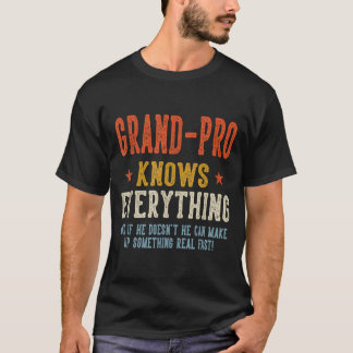 おじいちゃんはレトロな父の日をすべて知っている Tシャツ