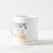 おじいちゃんは何でもかわいお洒落いタイポグラフィ コーヒーマグカップ (正面左)