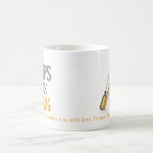 おじいちゃんは何でもかわいお洒落いタイポグラフィ コーヒーマグカップ (中央)