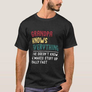 おじいちゃんは全てを知っている 父の日ギフト Tシャツ