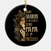 おじいちゃんは名誉でパパは高価だ セラミックオーナメント (正面)