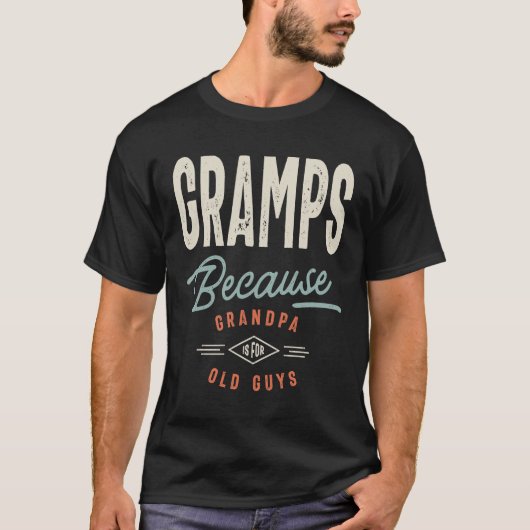 おじいちゃんは年老いた男のためなので文法 – Grandpa Tシャツ (正面)
