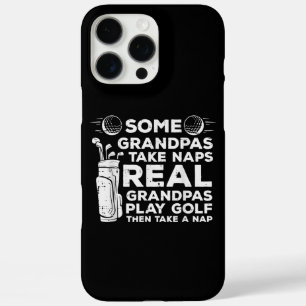 おじいちゃんは昼寝する 本当はゴルフをする おもしろゴルフ iPhone 16 PRO MAXケース
