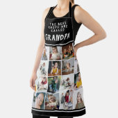 おじいちゃんは最高のシェフの黒い写真のコラージュ エプロン (インサイチュ)