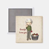 おじいちゃんは磁石が大好き マグネット (正面/裏面)