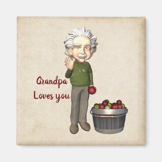 おじいちゃんは磁石が大好き マグネット (正面)