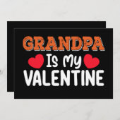 おじいちゃんは私のバレンタインデー家族の息子の娘 招待状 (正面/裏面)