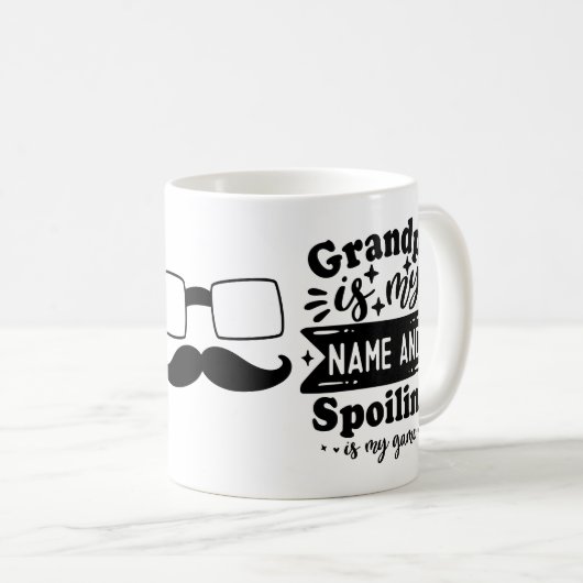 おじいちゃんは私の名前で、おめちゃは私のゲームマグだ コーヒーマグカップ (正面右)