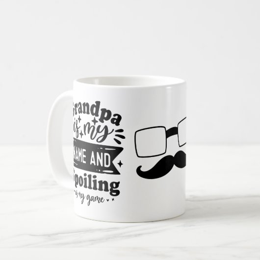 おじいちゃんは私の名前で、おめちゃは私のゲームマグだ コーヒーマグカップ (正面左)