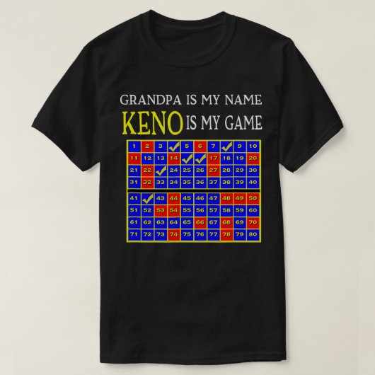 おじいちゃんは私の名前Kenoは私のゲームおじいちゃんKeno Tシャツ (デザイン正面)