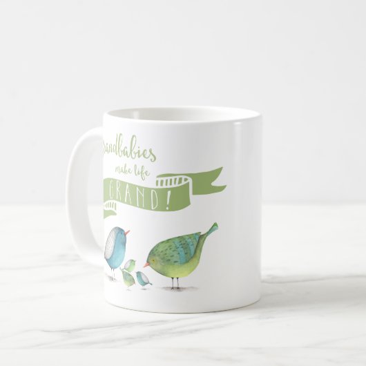 おじいちゃんは、人生を大鳥にする コーヒーマグカップ (正面左)