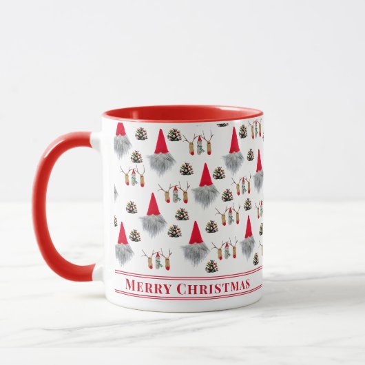 おじいちゃんへのクリスマスプレゼント - ノームとトナカイ マグカップ (左)