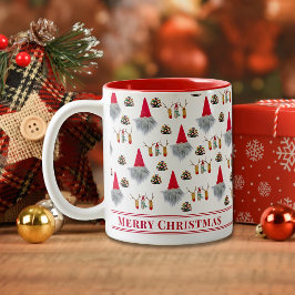 おじいちゃんへのクリスマスプレゼント - ノームとトナカイ マグカップ