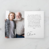 おじいちゃんへのミニマルな誕生日記念ギフト カード (内部)