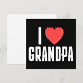 おじいちゃんへ 愛のグリーティングカード - おじいちゃんへのメモ シーズンカード (正面/裏面)