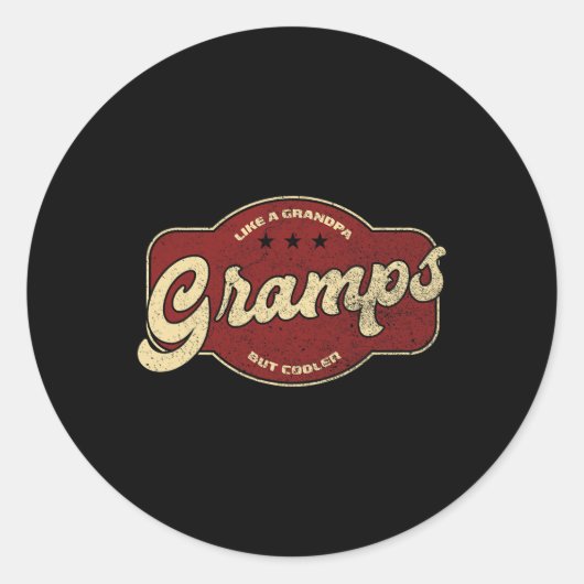 おじいちゃんみたいなグランプクールだ ラウンドシール (正面)