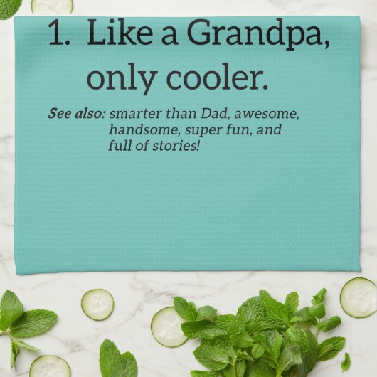 おじいちゃんみたいなファンパクールー キッチンタオル (折り畳み)