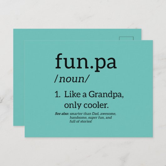 おじいちゃんみたいなファンパクールー ポストカード (正面/裏面)