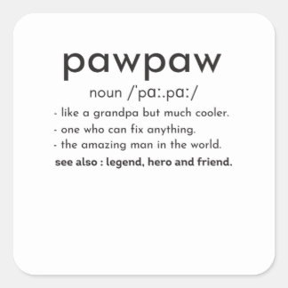 おじいちゃんみたいなポーパクールーは父親の日 スクエアシール