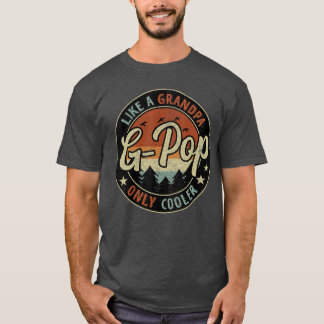 おじいちゃんみたいにGPop。でももっとクール。レトロなビンテージ ファーザーズデー Tシャツ