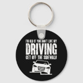 おじいちゃんもしおばあちゃんを運転するのが好きじゃない キーホルダー (正面)