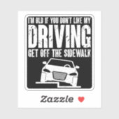 おじいちゃんもしおばあちゃんを運転するのが好きじゃない シール (シート)