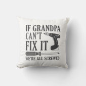 おじいちゃんもしは修理できない我々は全て混乱している クッション (正面)