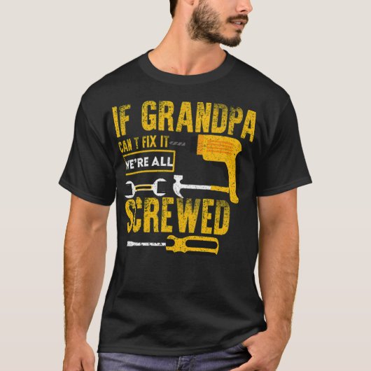 おじいちゃんもしは女性のナマステイを修正できない Tシャツ (正面)