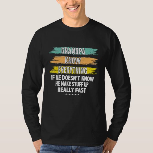 おじいちゃんもしは自分が作る事を知らない Tシャツ (正面)