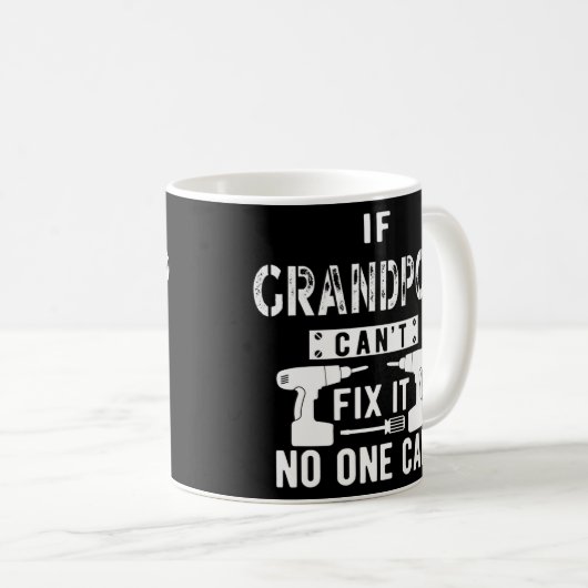 おじいちゃんもしは誰もおじいちゃんができなくそれを修正できない コーヒーマグカップ (正面右)