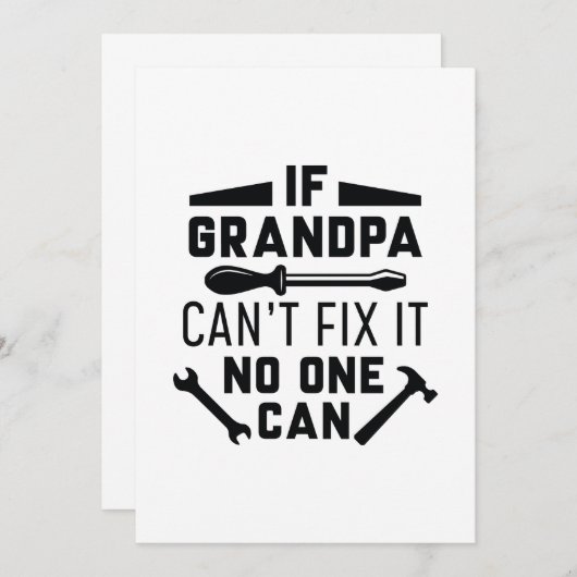 おじいちゃんもしは誰も修正できない サンキューカード (正面/裏面)