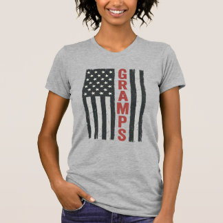 おじいちゃんアメリカ国旗ヴィンテージ愛国ベクター_1 Tシャツ