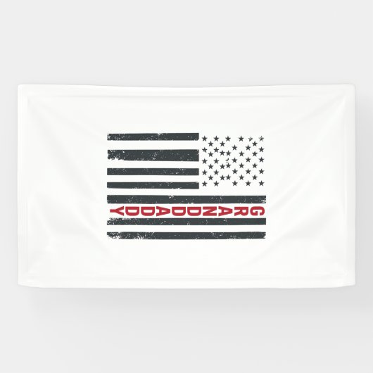 おじいちゃんアメリカ国旗ヴィンテージ愛国心デザイン 横断幕 (横)