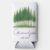 おじいちゃんエスト。[年] – 祖父カスタムへの贈り物 スリム缶クーラー (正面)