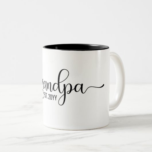 おじいちゃんエパーソナライズされたストおじいちゃん ツートーンマグカップ (正面右)