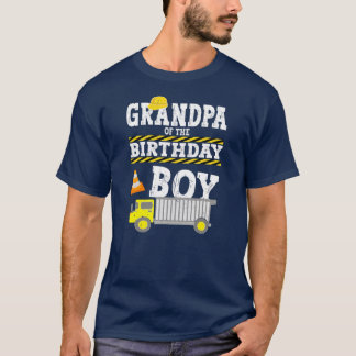 おじいちゃんオブザ誕生日ボーイ建築車 Tシャツ