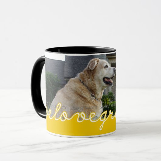 おじいちゃんカスタマイズの写真マグお父さんの日のマグカップ マグカップ (正面左)