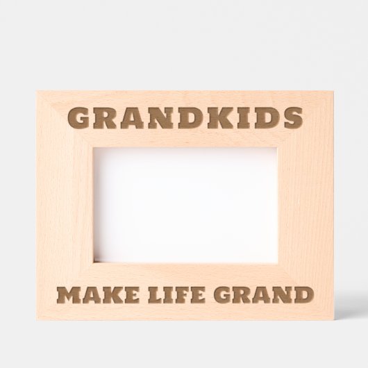 おじいちゃんカスタム両親の木製写真枠 レーザー彫刻フレーム (正面)