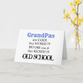 おじいちゃんカッコいいは古最高のい学校のかわいいおもしろい引用文 カード (黄色い花)